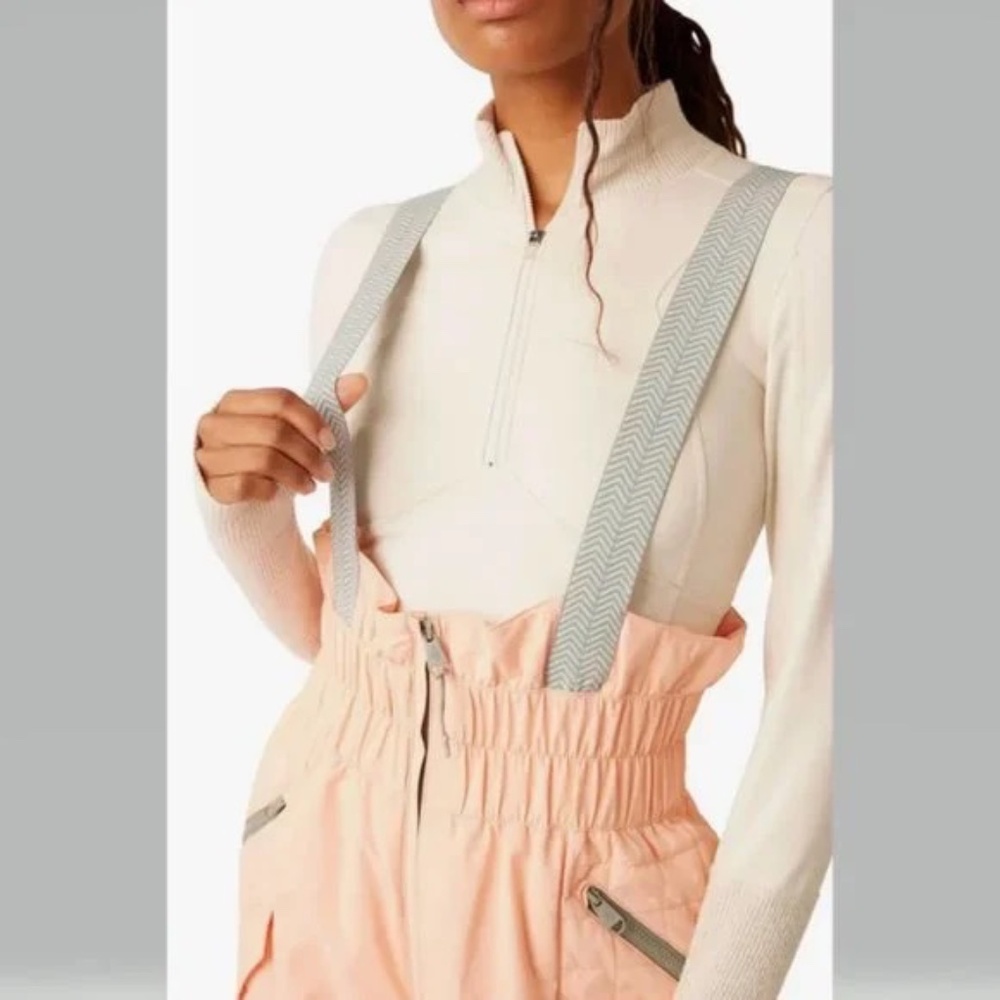 Free People Movement  Small All Prepped Ski Bib & Jacket set Winter melon - Picture 7 of 12